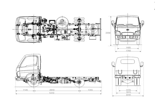 bản vẽ thiết kế xe tải